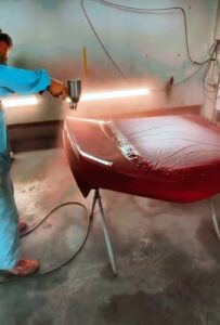 セリカ GT-FOUR ボンネット塗装