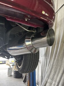 セリカ マフラー 研磨後 ピカピカ