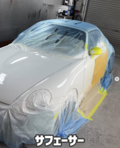 コペン サフェーサー 下地処理 板金塗装 山陽小野田市