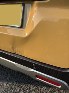 スペーシアギア リアバンパー 損傷 へこみ 擦り傷 山陽小野田市