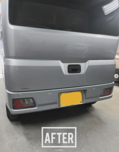 ハイゼットカーゴ バックドア交換 リアバンパー交換 完成 修理後 山陽小野田市