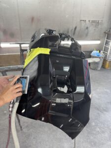 ハイラックス バンパー脱着 修理工程 山陽小野田市 若山自動車