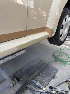 ビートル ロッカーパネル パテ成形後 板金塗装 山陽小野田市