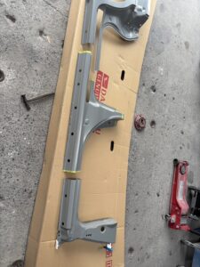 ムーブキャンバス 旧ロッカーパネルと新品パネル比較 山陽小野田市