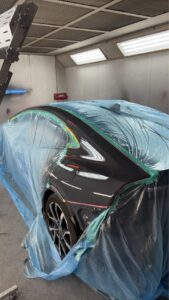プリウスPHEV クオーター マスキング 板金塗装 山陽小野田市