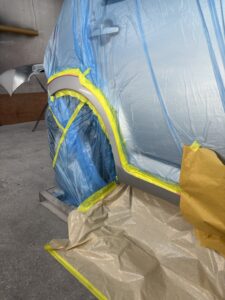 パッソ 板金塗装 サフェーサー 山陽小野田市
塗装写真（シルバーメタリック塗装
