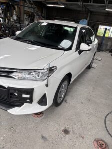 カローラアクシオ 事故修理 完成 全体 板金塗装 山陽小野田市