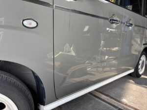 ワゴンRスマイル 左フロントドアの損傷 修理前 山陽小野田市
