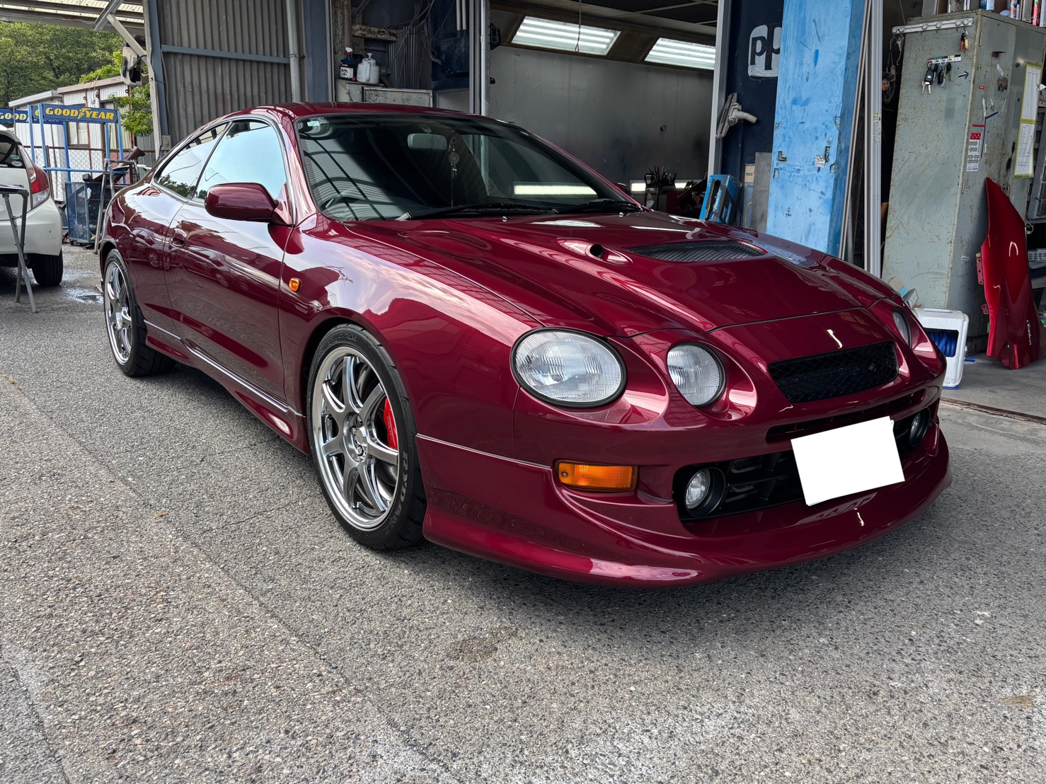 セリカ GT-FOUR 全塗装後 ワインレッド 山陽小野田市